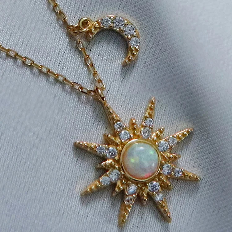 To Unbiological Daughter - We Are Forever Linked Together Moon And Star Necklace