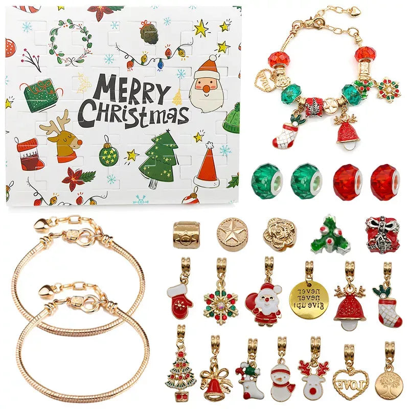 24 Pcs DIY Christmas Advent Calendar Bracelets Set🎁