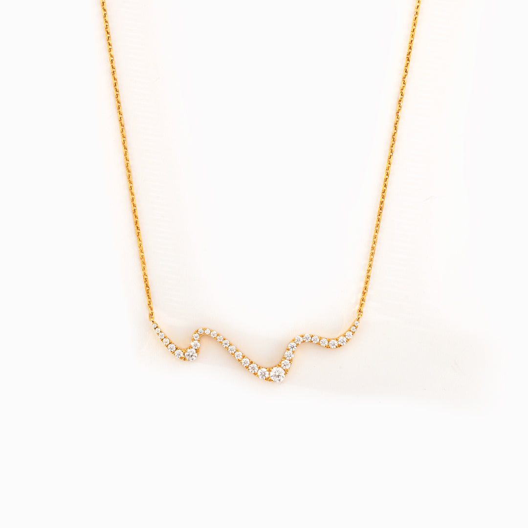 For Daughter I Will Be There For You Wave Necklace