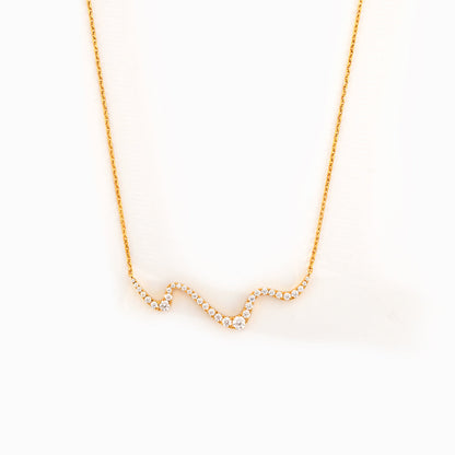 For Daughter I Will Be There For You Wave Necklace