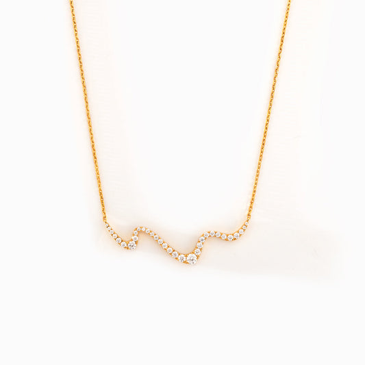 For Daughter I Will Be There For You Wave Necklace