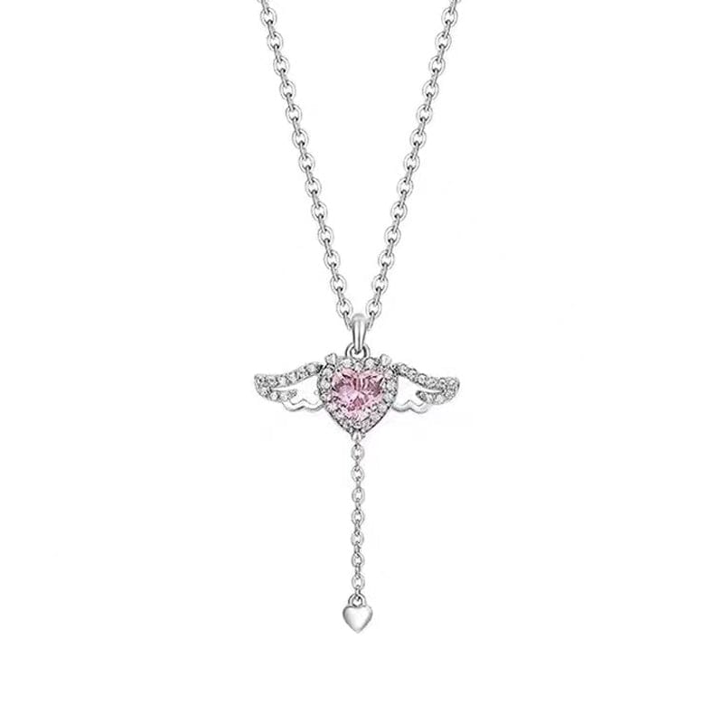 🌸2024 Spring Hot Sale✨PINK ANGEL WINGS NECKLACE