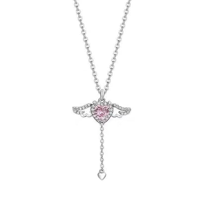 🌸2024 Spring Hot Sale✨PINK ANGEL WINGS NECKLACE