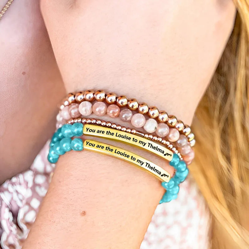 FOR FRIEND - RIDE OR DIE BEAD LETTERING BRACELET