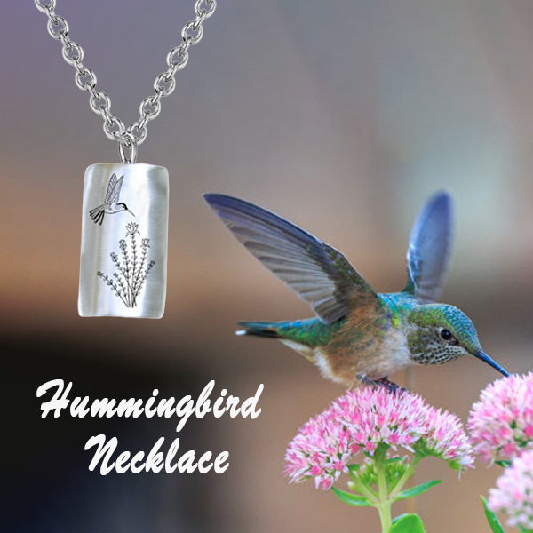 925 Sterling Silver Hummingbird Necklace - Gift For Animal Lover