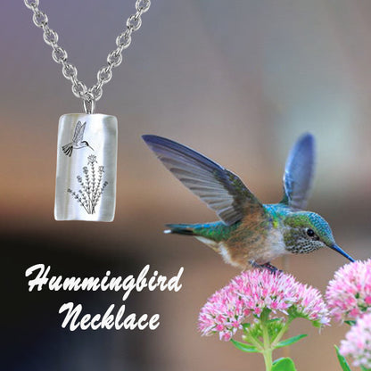 925 Sterling Silver Hummingbird Necklace - Gift For Animal Lover