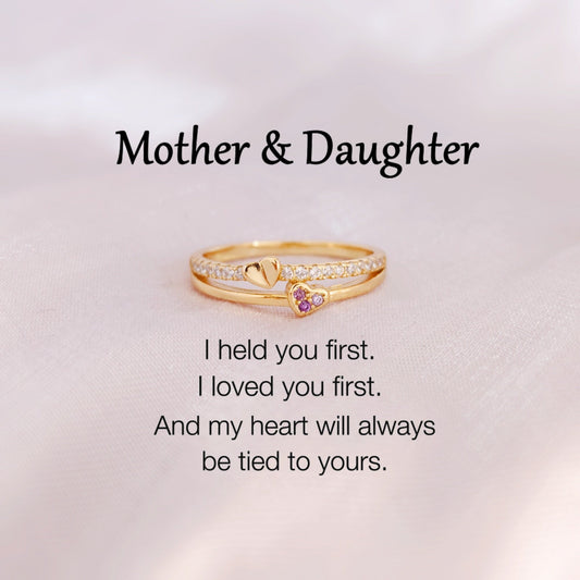 For Daughter- My Heart Will Always Be Tied To Yours Ring