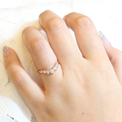 Tiara Halo Pear Ring Two Piece Set