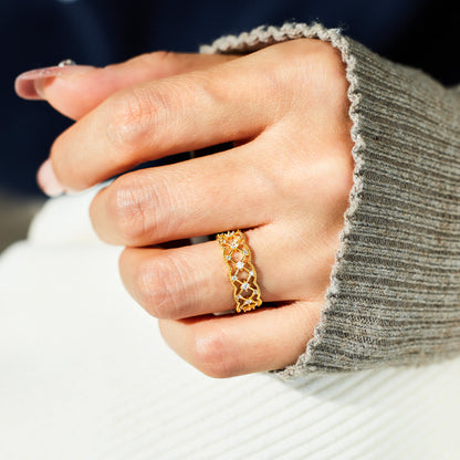 925 Sterling Silver Our Bond Is My Safety Net Weave Rings
