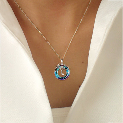 For Love - S925 I Love You until Infinity Runs Out Crystal Infinity Necklace