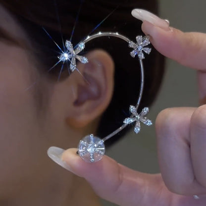 Snowflake Windmill Rotatable Style Zircon Earrings
