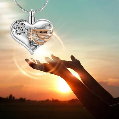 🔥Summer Hot Sale🌊	 A Piece Of My Heart Lives In Heaven - Chain and Urn Pendant