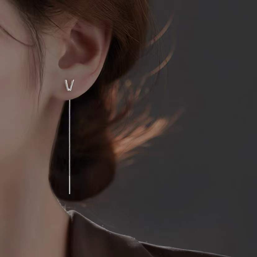 Fashion Shiny Alphabet Earrings