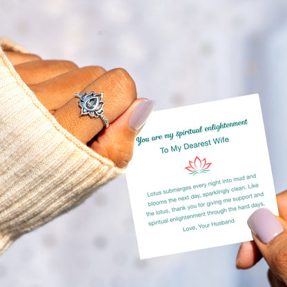 You Are My Spiritual Enlightenment Lotus Ring