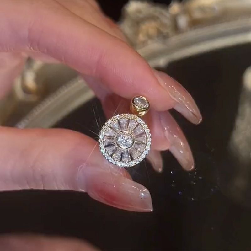Gold Crystal Anxiety Relief  Spinning Ring