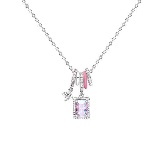 Crystal Aurora Rock Candy Necklace