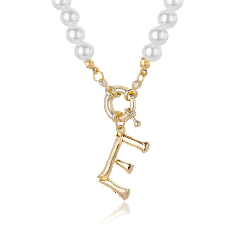 Personal Pearl Necklace Choker Alphabet A-Z