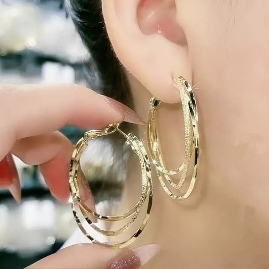 🔥Summer Hot Sale🌊Italian Style Multi-layer Hoop Earrings