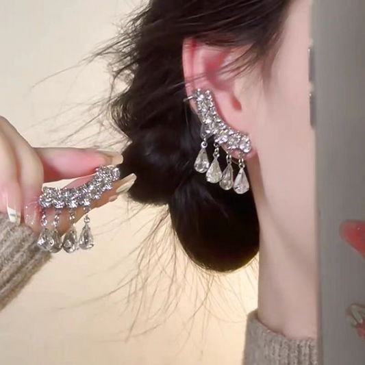 🌸French Drop Crystal Tassel Earrings