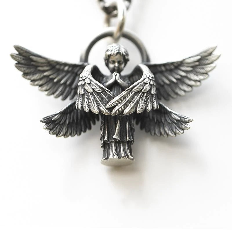 Seraph Angel Pendant Necklace Angel Wings Amulet