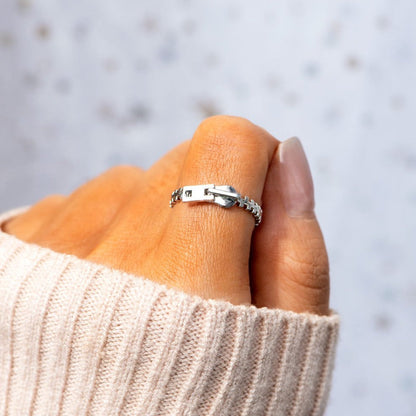 Mom Holds Us Together Zipper Ring