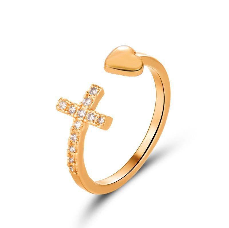To My Daughter Pray Through It Heart And Cross Ring