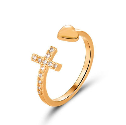 To My Daughter Pray Through It Heart And Cross Ring