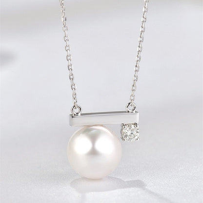 S925 Life is 90% How You React it Pearl Balance Necklace