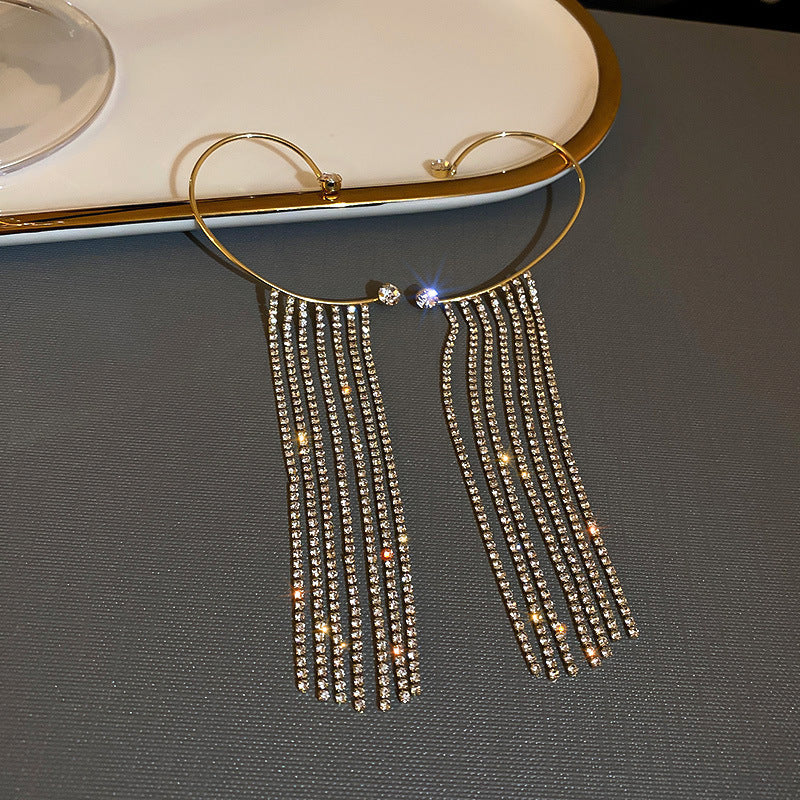 Sparkling Crystal Tassel Earring
