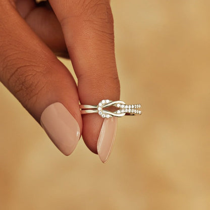 Grandmother & Granddaughter Square Knot Ring