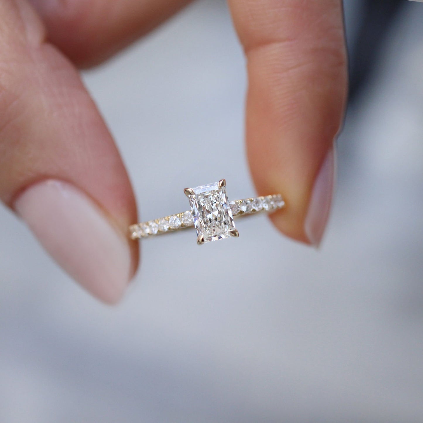 Self Love Radiant Cut Moissanite Ring