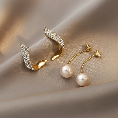 Crystal Erin Pearl Drop Earrings