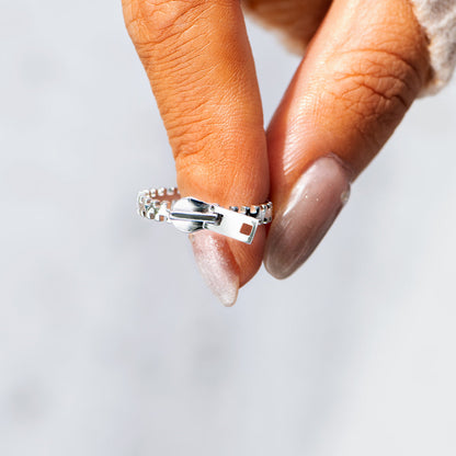 Mom Holds Us Together Zipper Ring