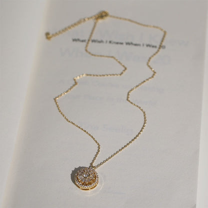 Luxury Crystal Sunflower Fidget Necklace