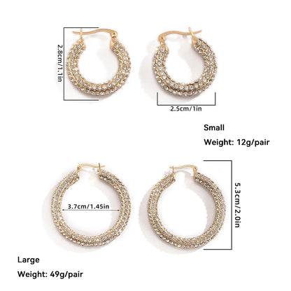Sparkling Hoop Fashion Earrings