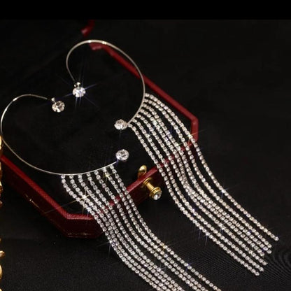 Sparkling Crystal Tassel Earring