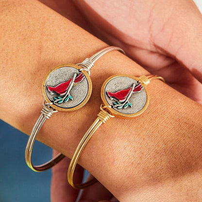 RED CARDINAL BANGLE BRACELET