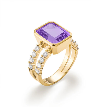 For Love - Awareness Amethyst Ring