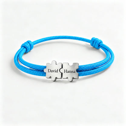 To My Man- Couple Puzzle Custom Name Bracelet