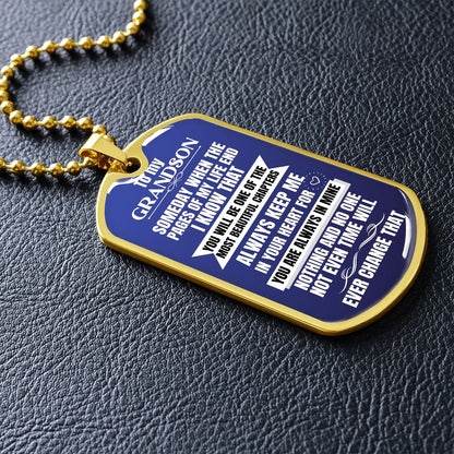 To my Grandson Necklace - Someday When The Pages of My Life End