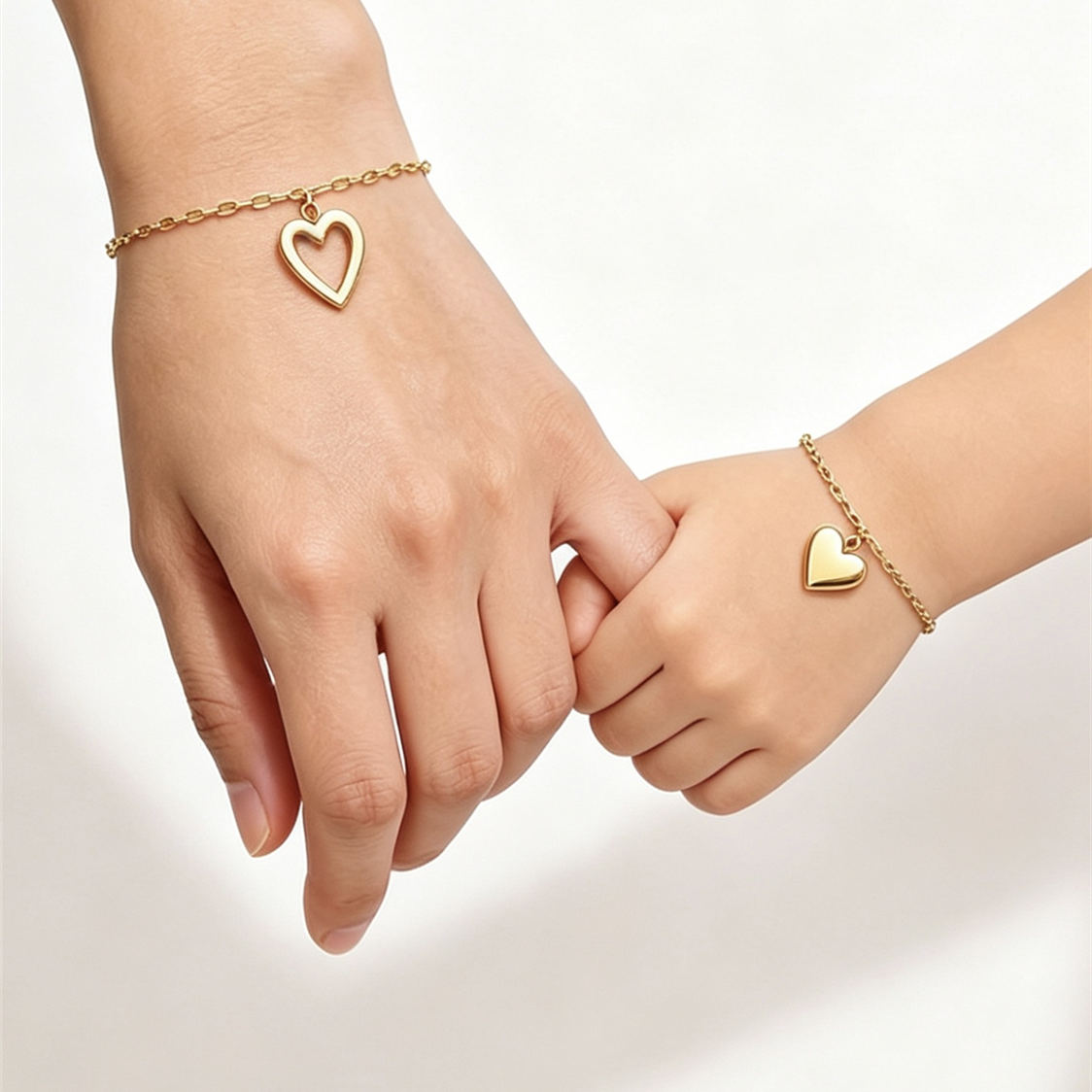 Mother & Daughter Forever Together Heart bracelet