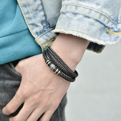 To My Son/Grandson - Double-Row Bracelet - I Will Always Be With You