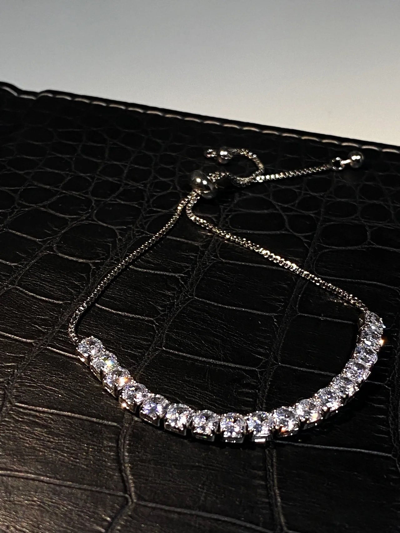 Tennis Bracelet Round Cut Created Moissanite