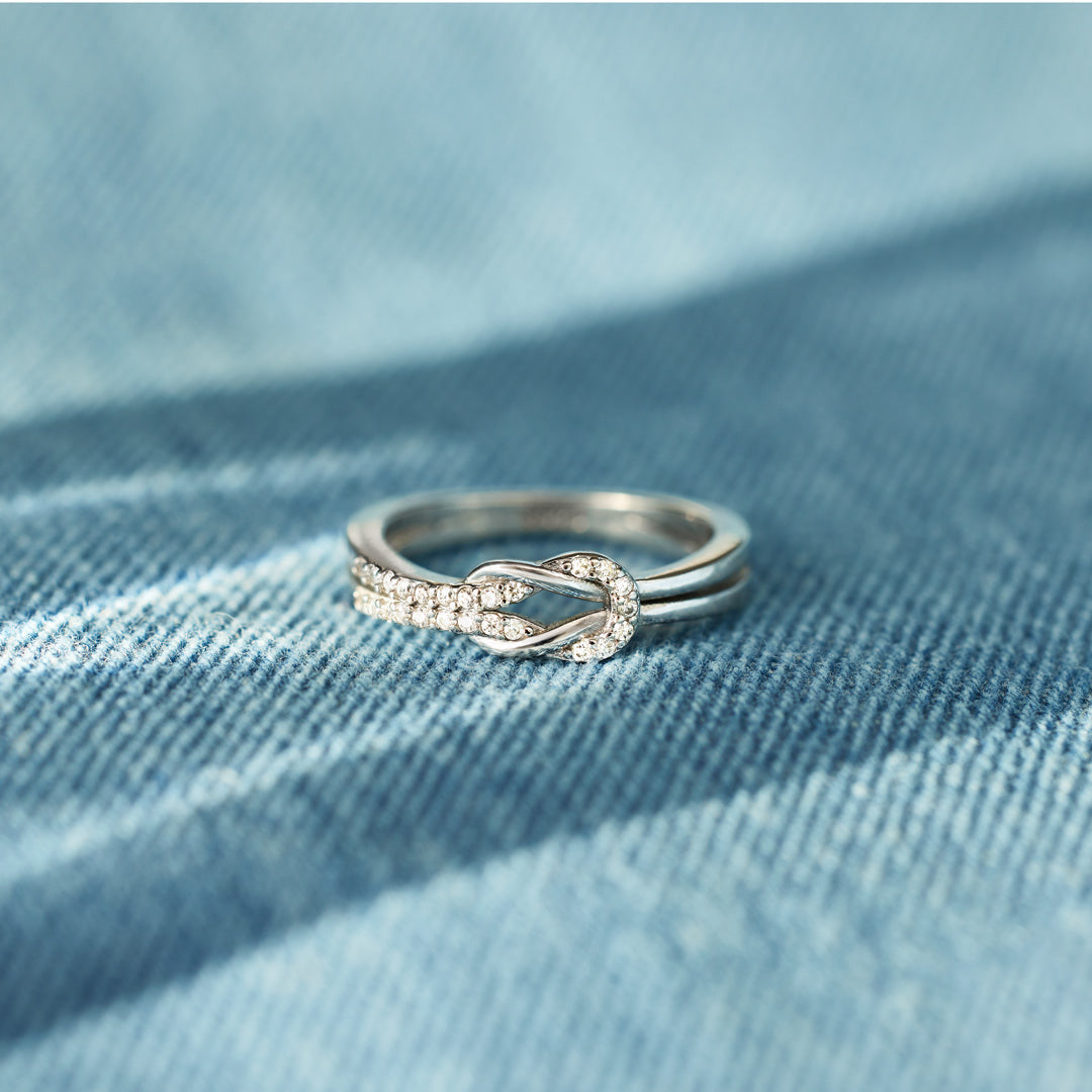 Mother & Daughter Ring - Square Knot Ring