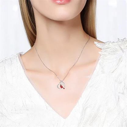 Cardinal Heart Pendant Necklace🎁The Best Gifts For Your Loved Ones💕