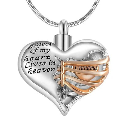🔥Summer Hot Sale🌊	 A Piece Of My Heart Lives In Heaven - Chain and Urn Pendant