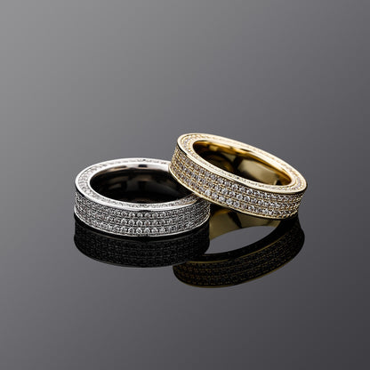 Faux Three Row Fashion Masonry Ring