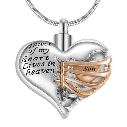🔥Summer Hot Sale🌊	 A Piece Of My Heart Lives In Heaven - Chain and Urn Pendant