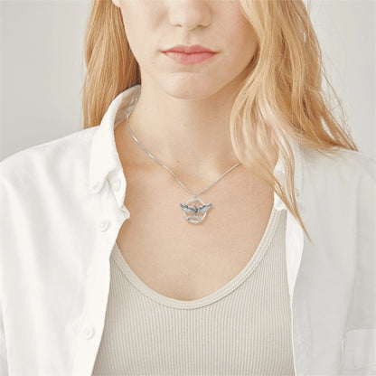 The Fire Inside Me Burns Brighter Than The Fire Around Me Circle Phoenix Necklace
