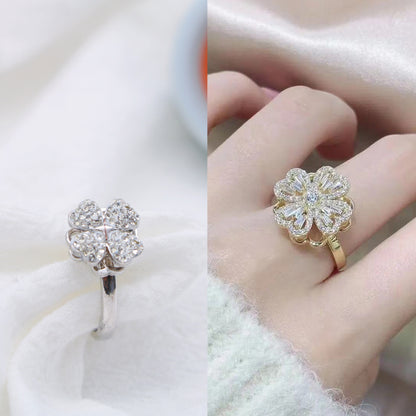 Four-Leaf Clovers Rotating Ring